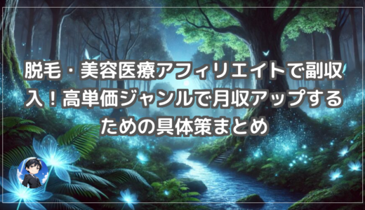 脱毛・美容医療アフィリエイトで副収入！高単価ジャンルで月収アップするための具体策まとめ