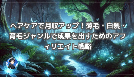 ヘアケアで月収アップ！薄毛・白髪・育毛ジャンルで成果を出すためのアフィリエイト戦略