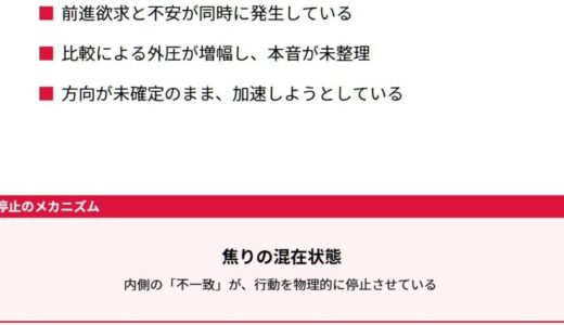 焦るのに動けない人がハマる罠。自分責めを止めて、動ける土台に戻す