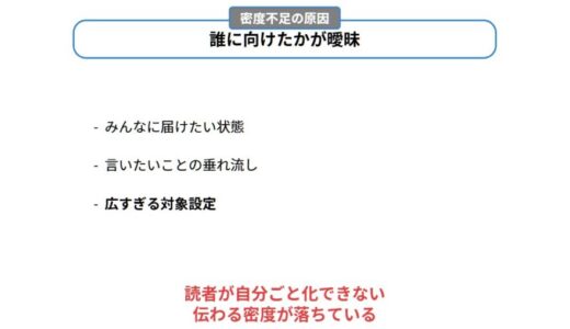 反応ゼロの原因は「誰に向けたか」が曖昧だから。伝わる密度が上がる視点