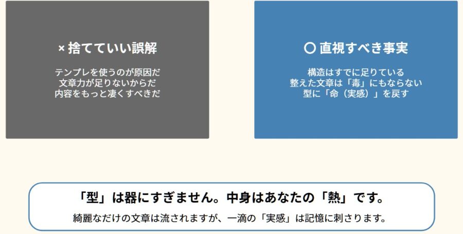 テンプレ通りなのに反応がない原因と気持ちの置き場所のズレ