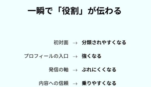 自己紹介が刺さる人は、最初に型を持ってる。「〇〇の人」で覚えられるプロフィール構造