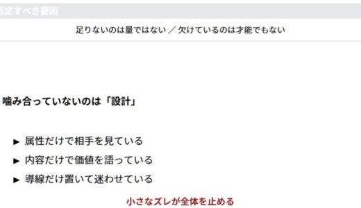 売れてる人は全員やってる3つの設計。ズレてないつもりが一番損する