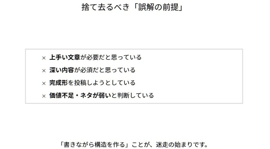 書けない発信を終わらせる言葉の順番と投稿設計の地図解説