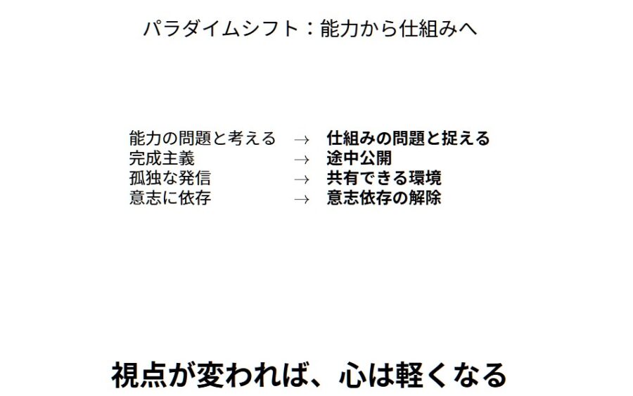 発信が続かない原因と完璧主義を手放す書き出し習慣の解説